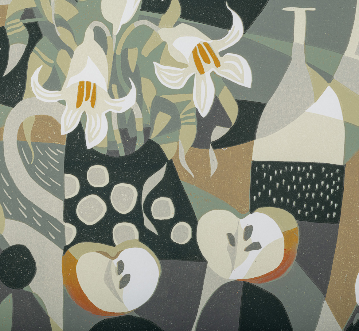 Detail of Apples and Lilies by Jane Walker