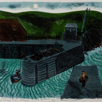 The Evening Time Porthgain by Bernard Cheese RE, Lithograph