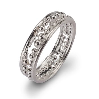 Float ring by Hannah Bedford in silver