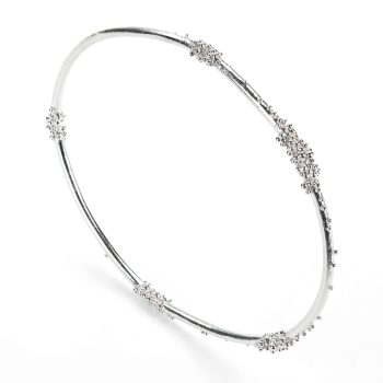 Granule Bangle by Hannah Bedford in silver