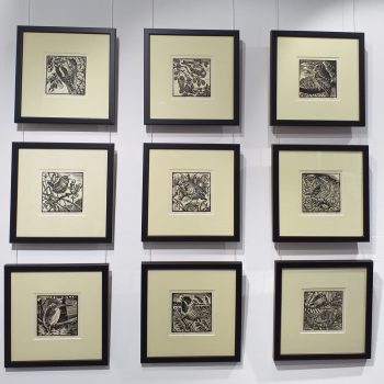 Set of Nine Limited Edition Linocut Prints by Richard Allen