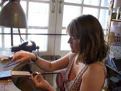 Naomi James in her studio