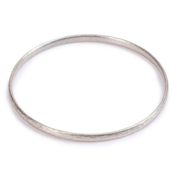 Hammered bangle (matt) by Hannah Louise Lamb, sterling silver