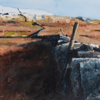 Snowline on Fountains Fell by Paul Talbot-Greaves, watercolour