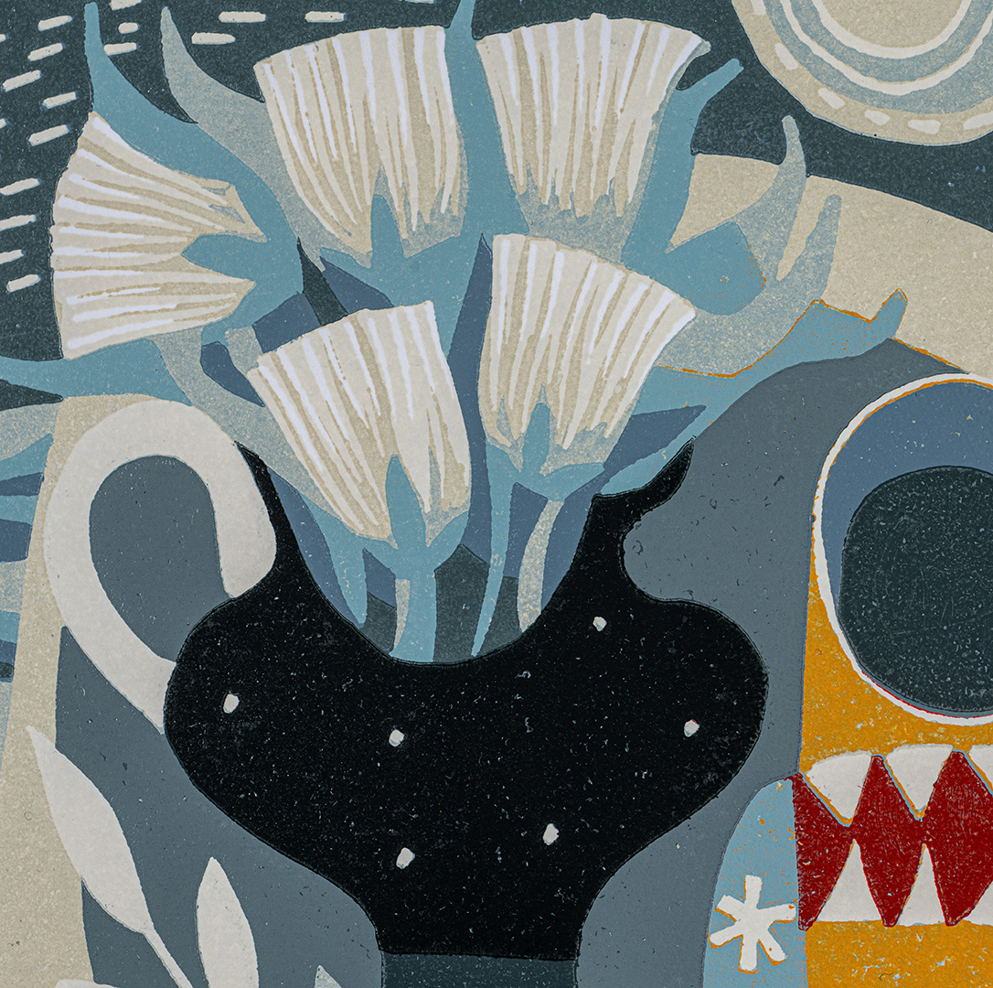Detail of Leaf and Cherry by Jane Walker
