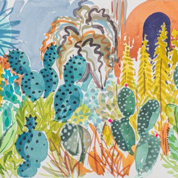 Jardin Secret Fiesta by Tessa Pearson, watercolour