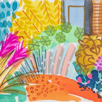 Colour Pops Path by Tessa Pearson, watercolour