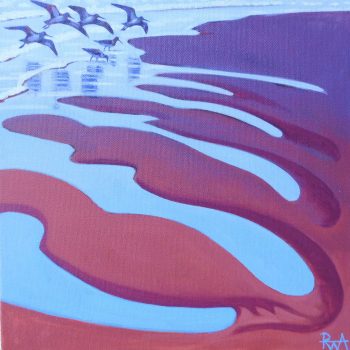 Godwits arriving II by Richard Allen