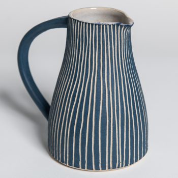 Blue Sgraffito Jug by Joanna Oliver