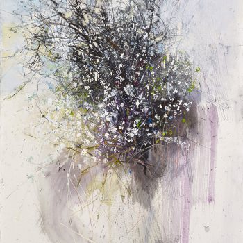 Blackthorn Blossom by Pascale Rentsch, mixed media