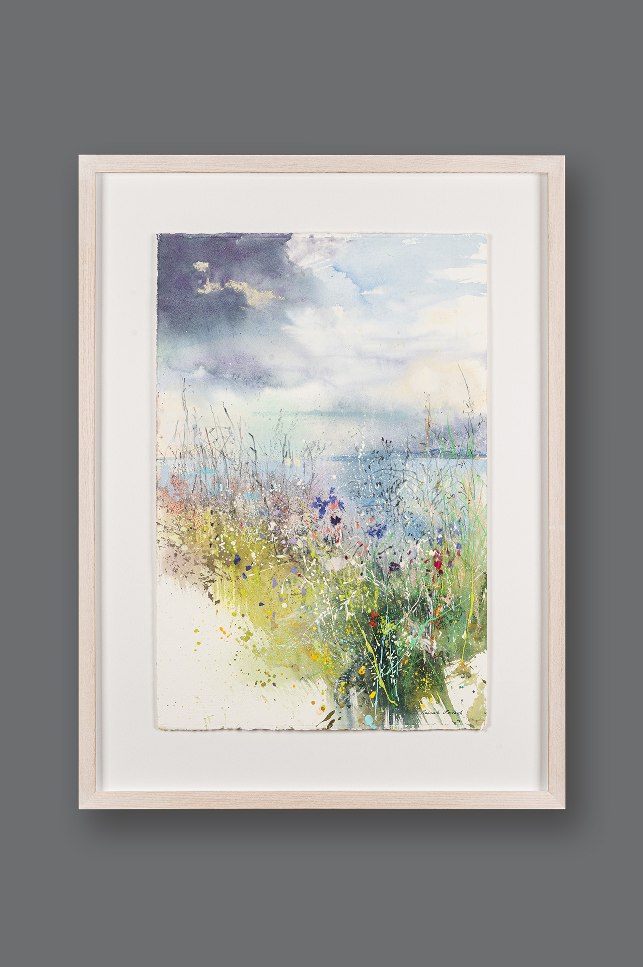 Wild Meadow by the Sea by Pascale Rentsch, framed