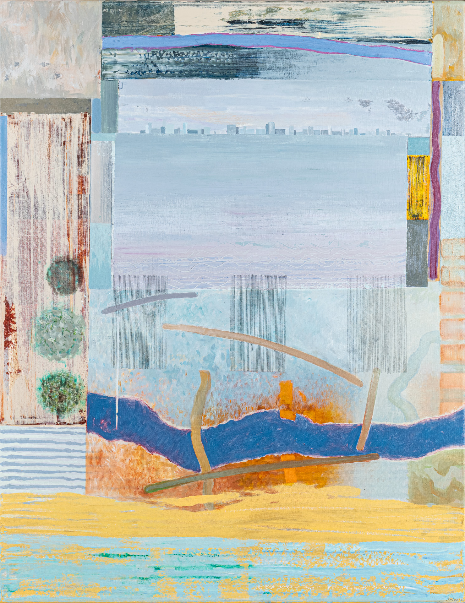 Across the Bay, original oil painting on canvas by Rob Moore Across the Bay, original oil painting on canvas by Rob Moore
