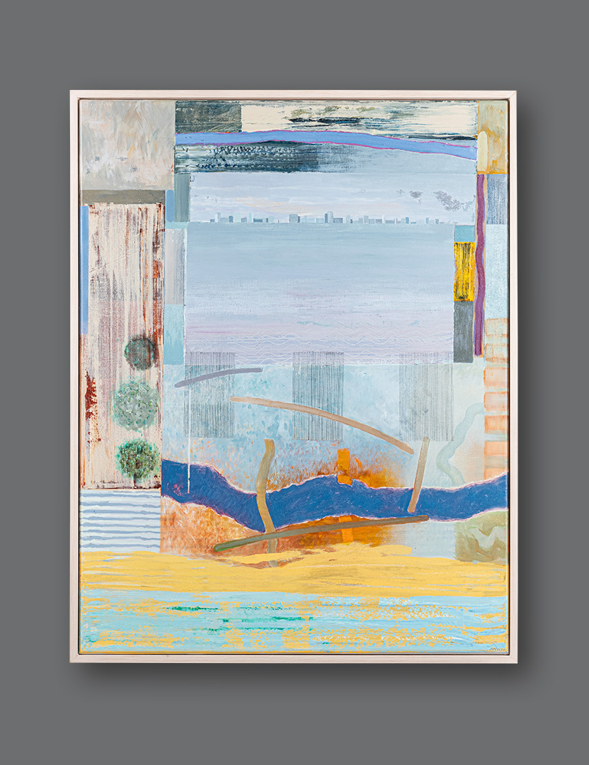 Across the Bay, original oil painting on canvas by Rob Moore, framed Across the Bay, original oil painting on canvas by Rob Moore, framed