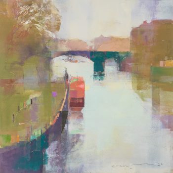 Red Boat, original painting on board by Colin Black