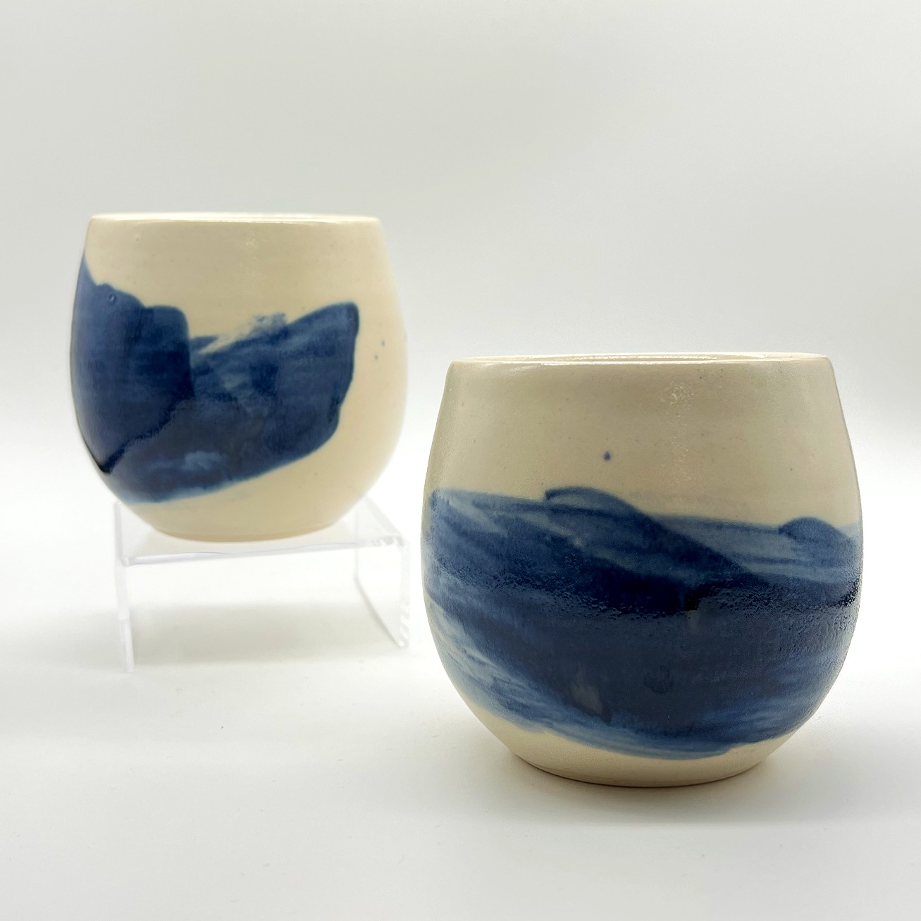 2 Watercolour Cups by Illyria Pottery