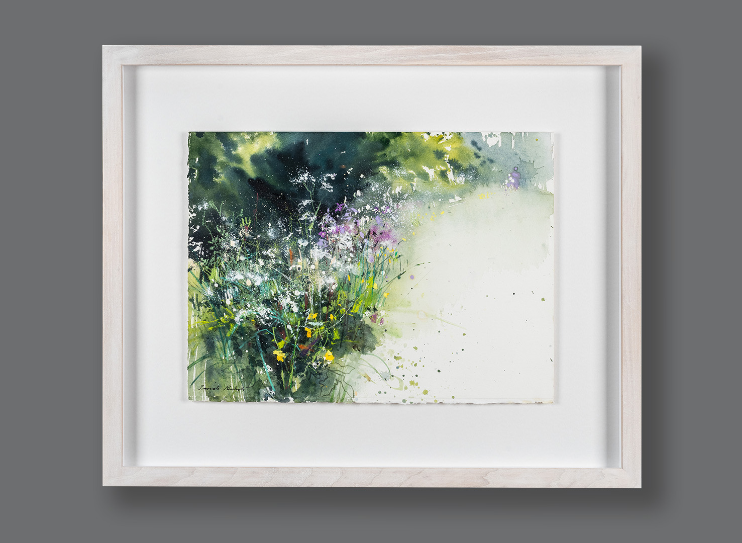 River Edge II, original painting by Pascale Rentsch RSW, framed.