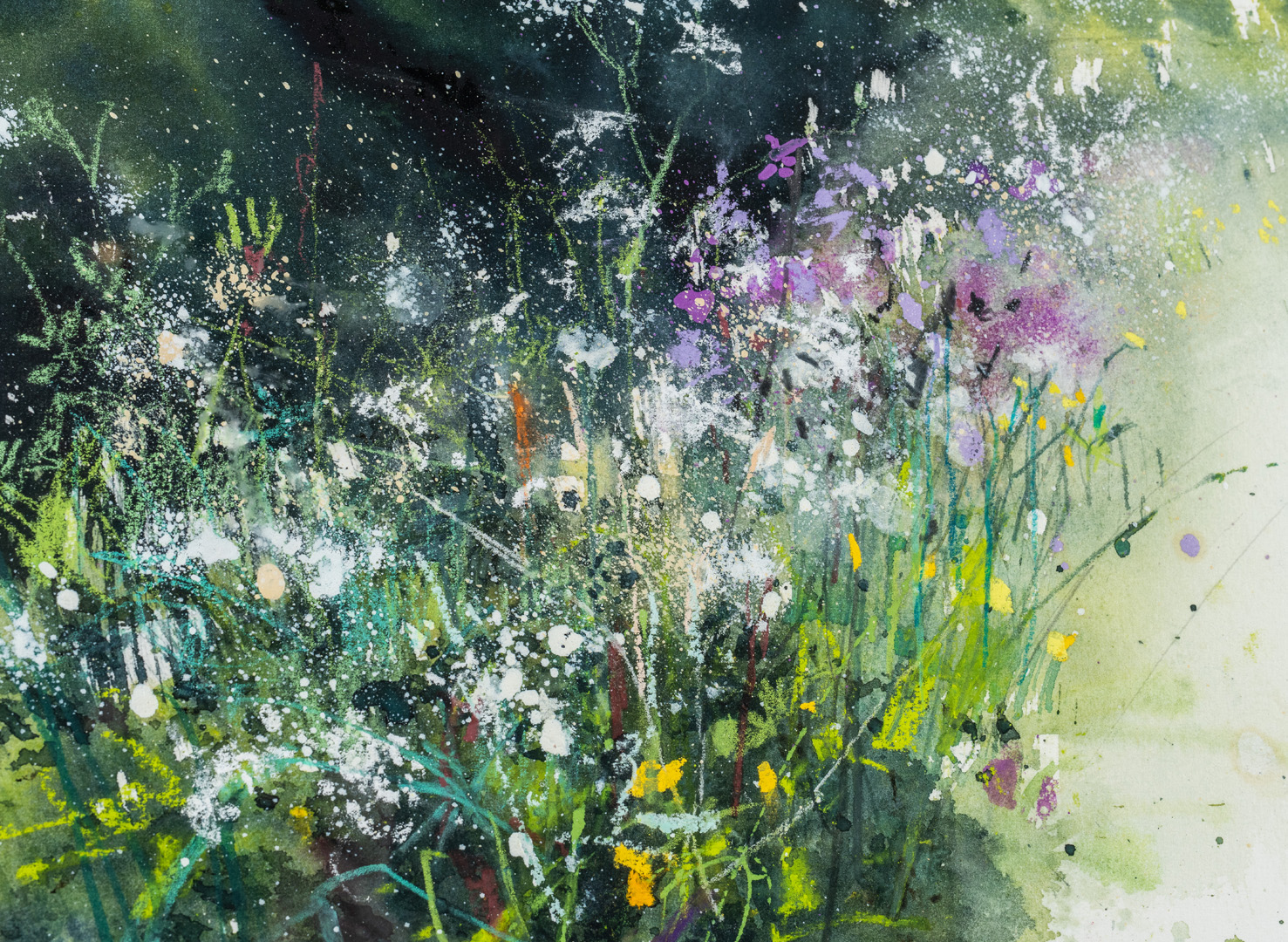 Detail of River Edge II, original painting by Pascale Rentsch RSW