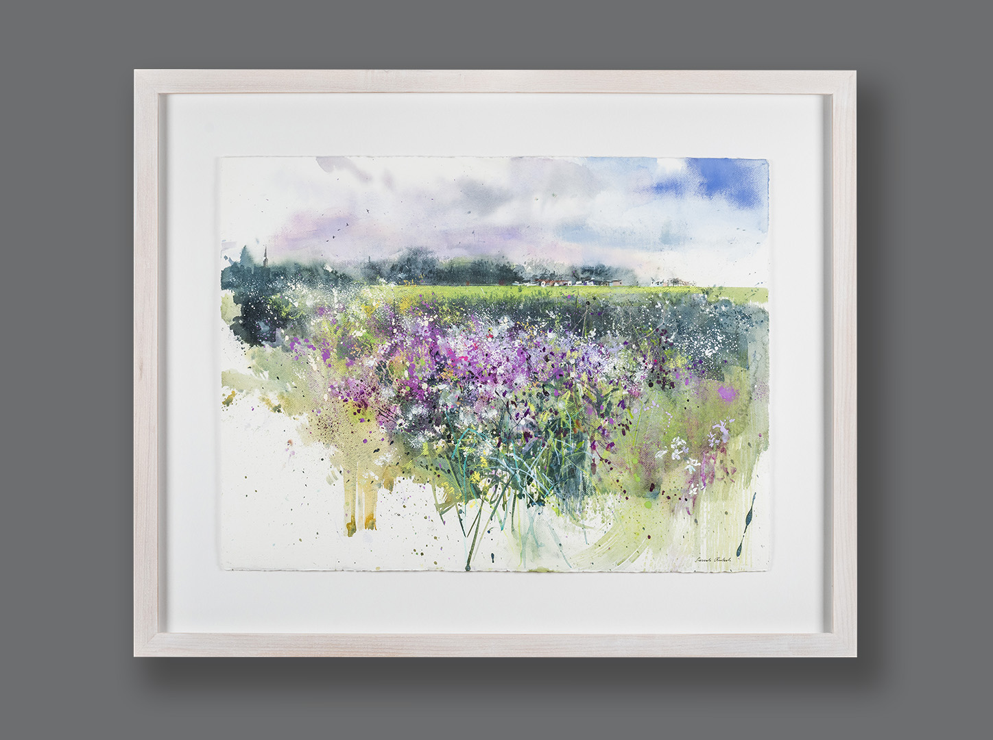 River Walk, original painting by Pascale Rentsch RSW, framed