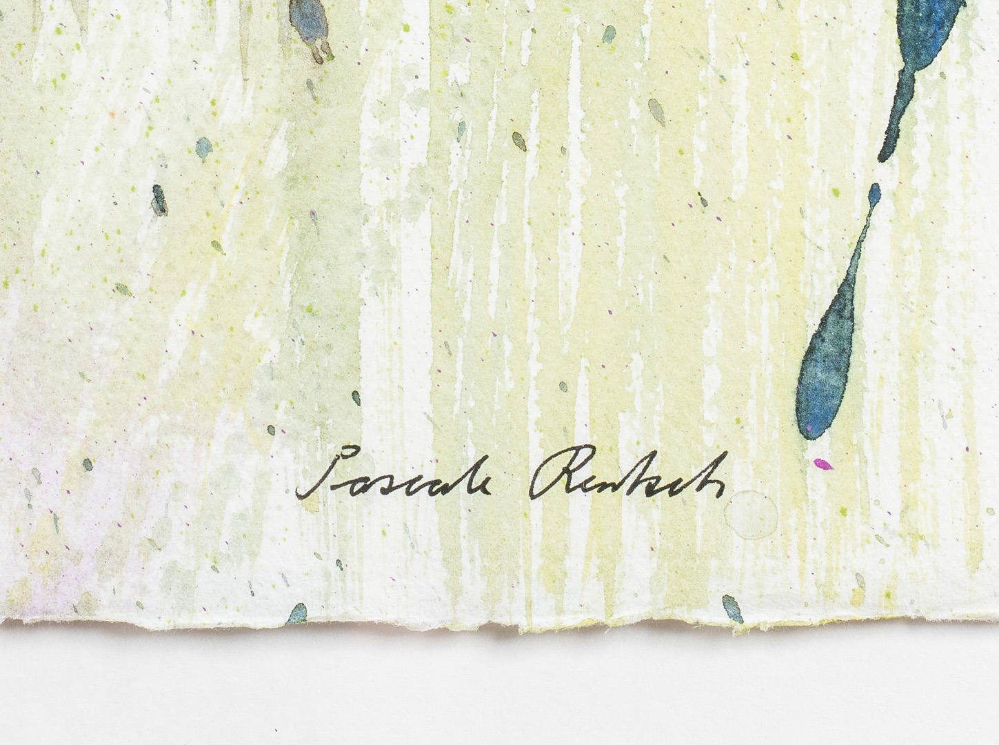 Signed detail of River Walk, original painting by Pascale Rentsch RSW