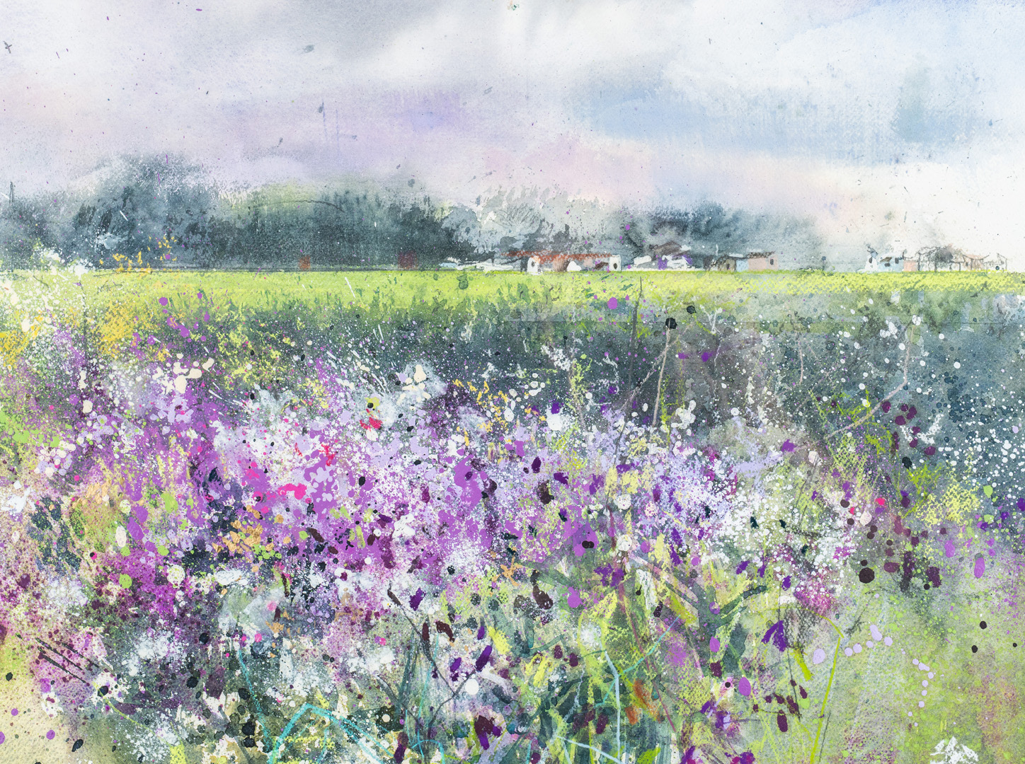 Detail of River Walk, original painting by Pascale Rentsch RSW