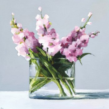 Lilac Stocks, original painting by Kirsty Whyatt