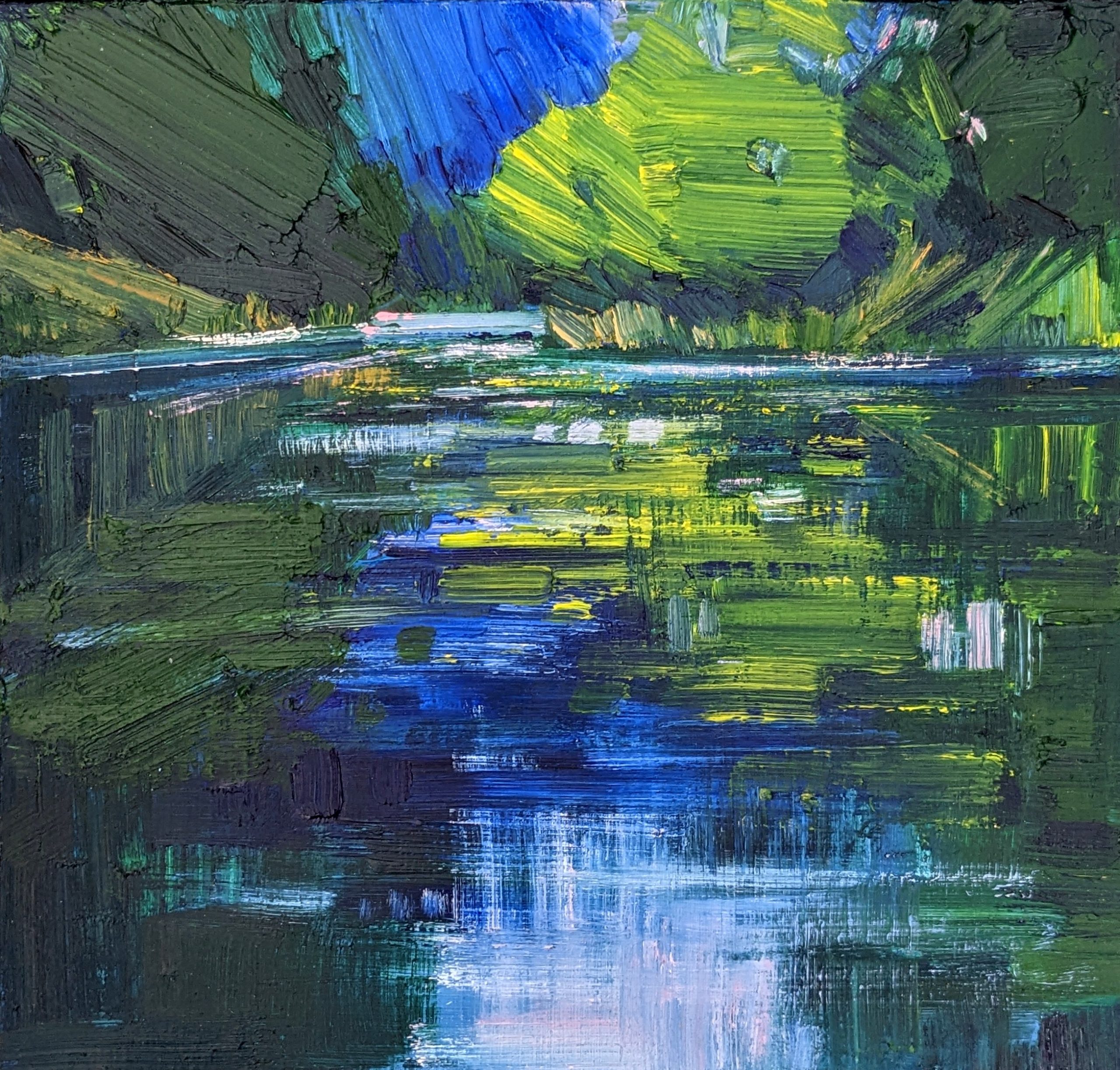 Early Morning River, original painting by Emerson Mayes