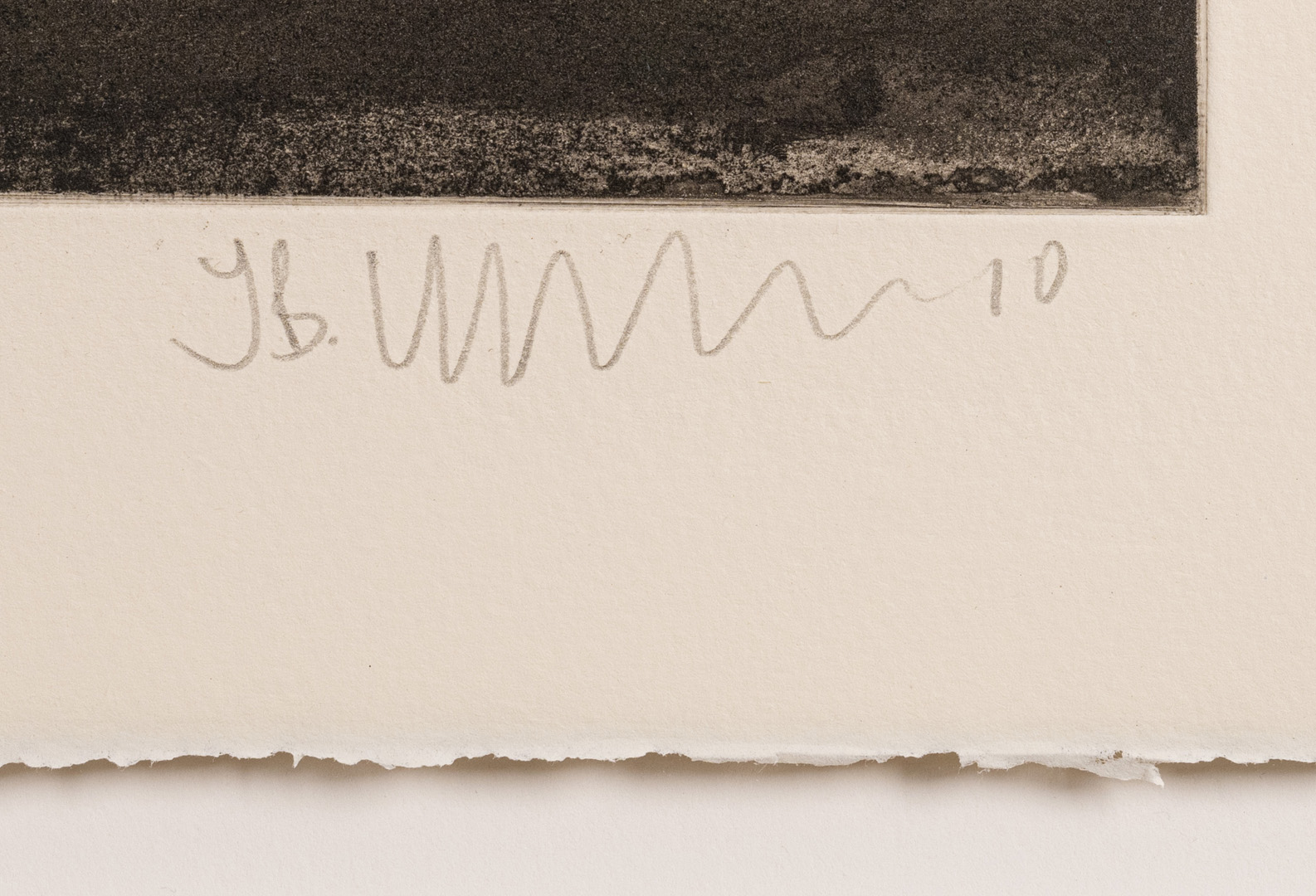 Signed detail of Kilburn White Horse, etching by Jason Hicklin RE