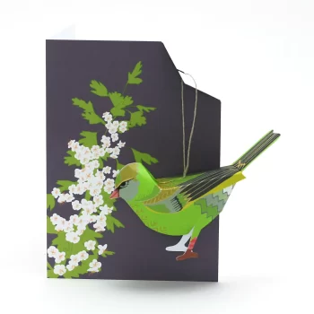 Greenfinch - 3D Hanging Bird by Faye Stevens