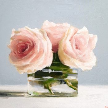 Three Roses, original painting by Kirsty Whyatt