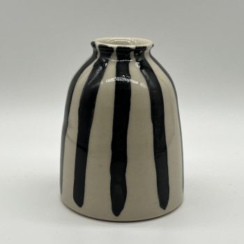 Bud Vase - Black, ceramic vase by Lucy Bromilow