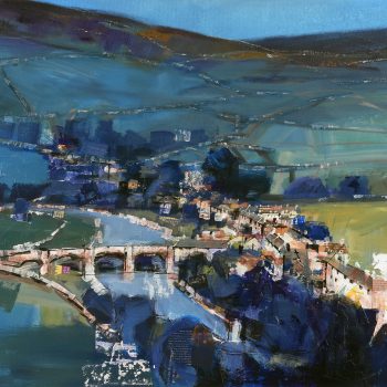 Burnsall, North Yorkshire by Mike Bernard RI, mixed media