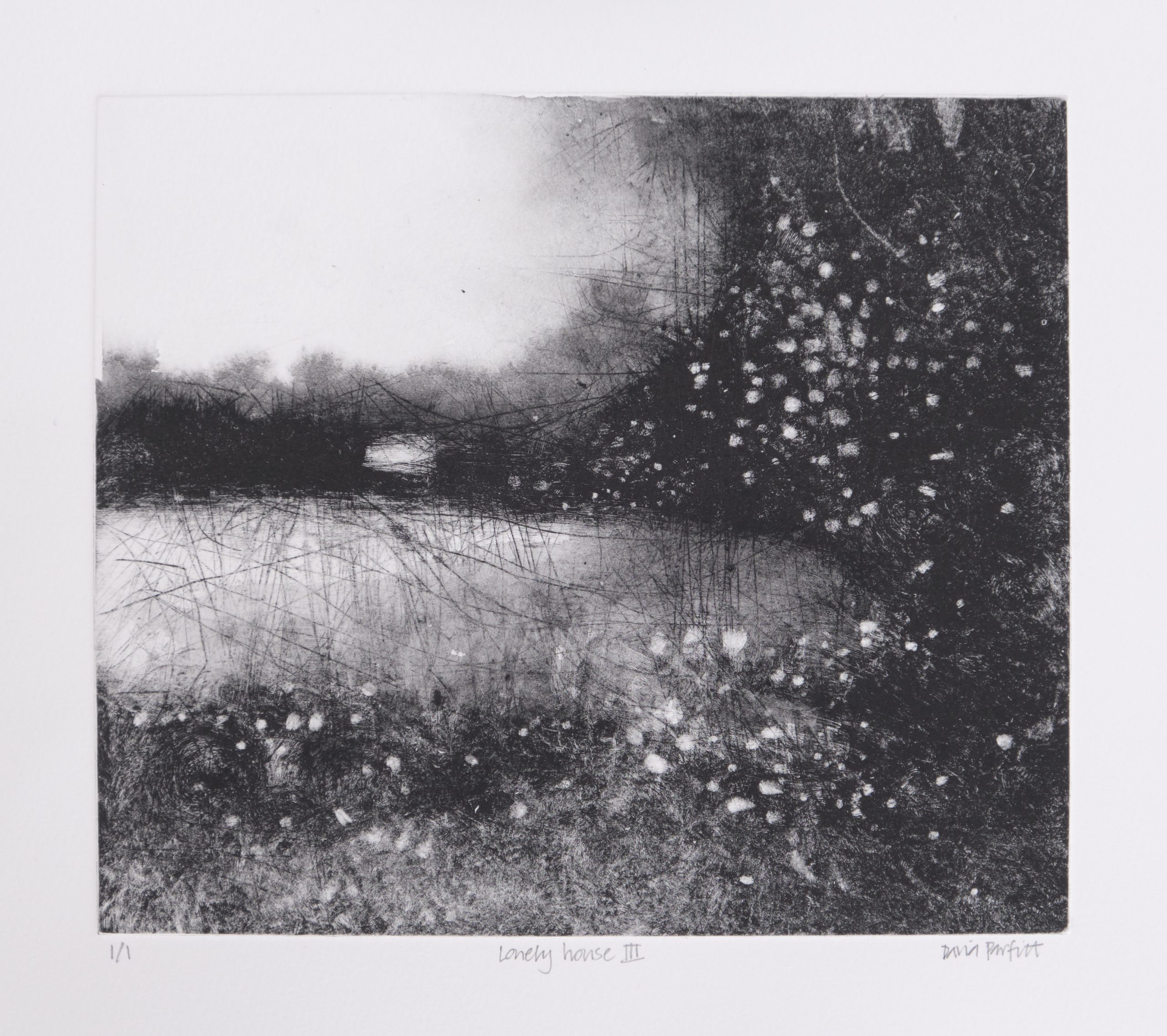 Lonely House III, 1/1 monoprint by David a Parfitt RI Lonely House III, 1/1 monoprint by David a Parfitt RI