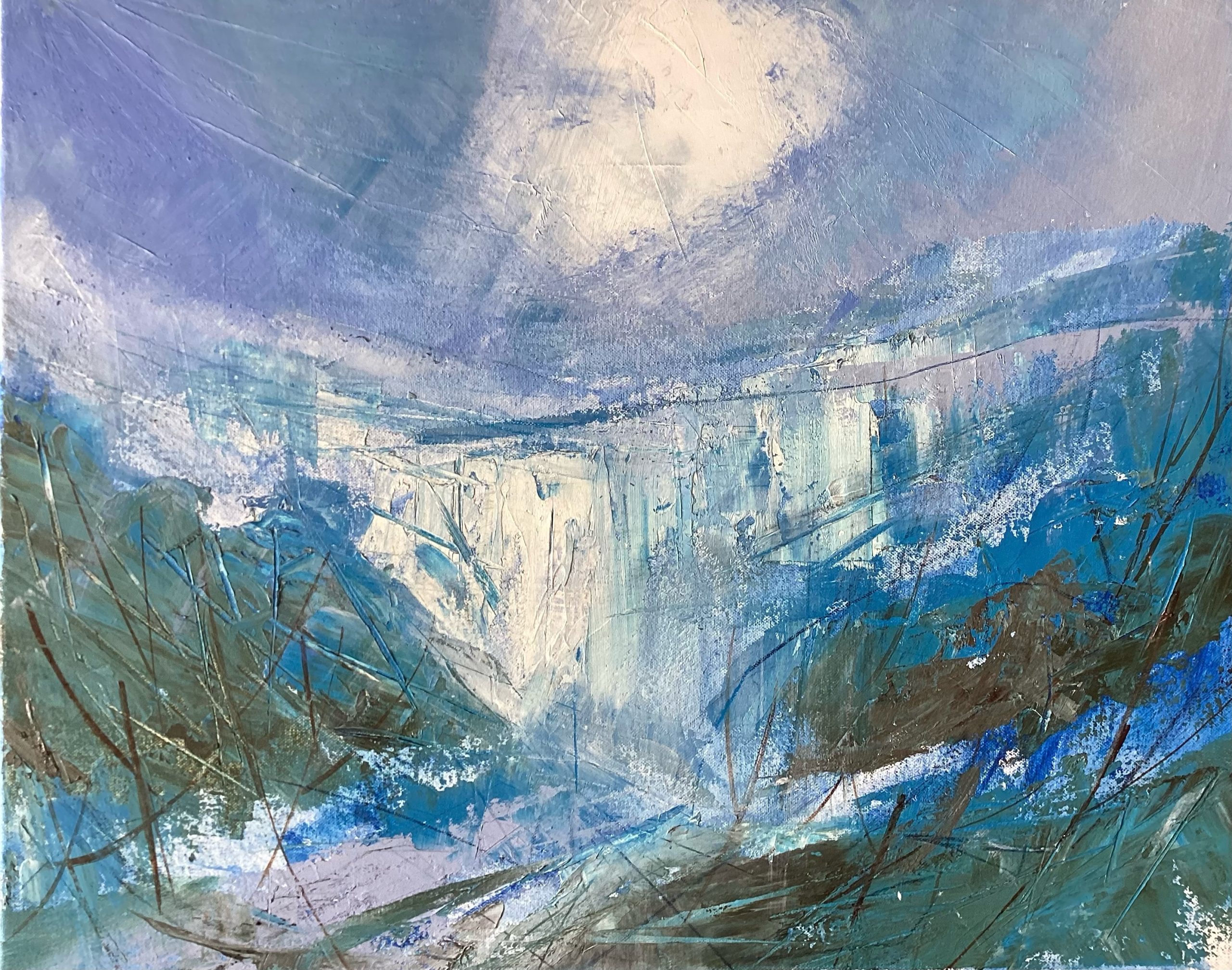 It Feels Like Summer, May at Malham Cove by Katharine Holmes, oil on canvas