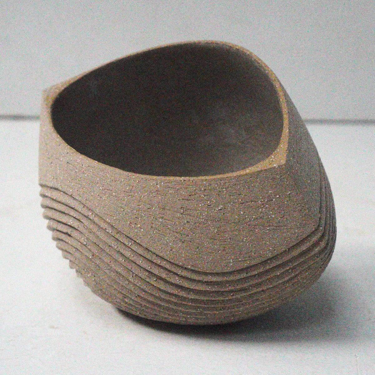 Medium Landlines Bowl in Warm Grey by Michele Bianco Medium Landlines Bowl in Warm Grey by Michele Bianco