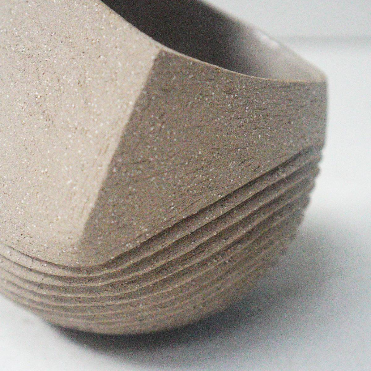 Detail of Medium Landlines Bowl in Warm Grey by Michele Bianco Detail of Medium Landlines Bowl in Warm Grey by Michele Bianco