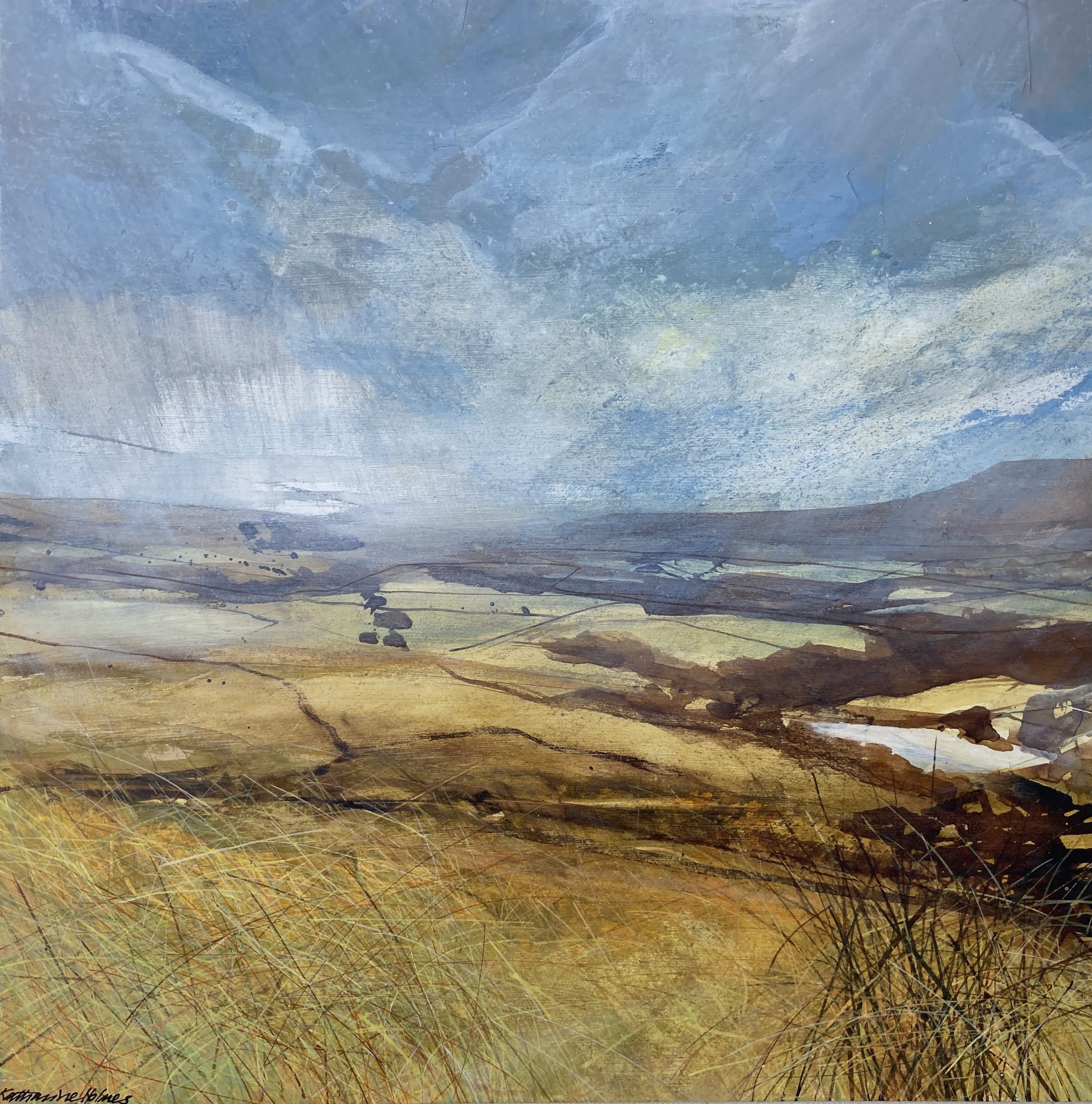 Early in the year on Boss Moor, original painting by Katharine Holmes