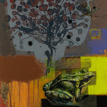Frog and Tree, original painting by Tom Wood