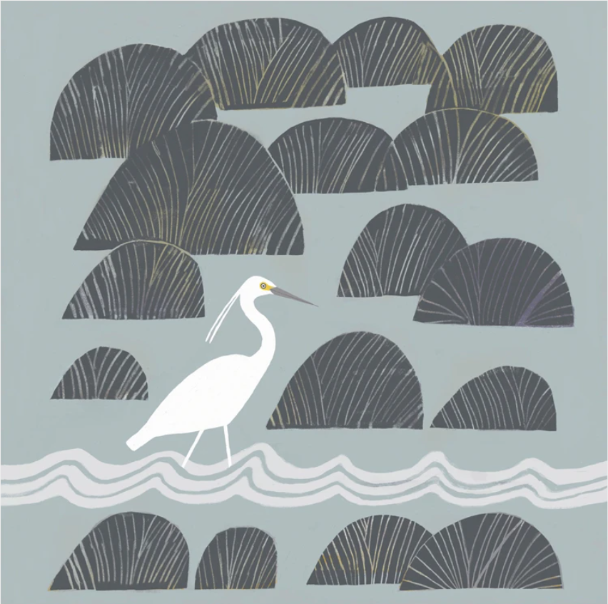 Egret, greetings card by Tjitske Kamphuis (Paper Bird) Egret, greetings card by Tjitske Kamphuis (Paper Bird)