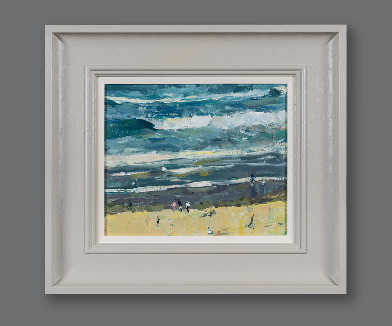 Rolling Waves, original painting by Andrew Farmer ROI, framed