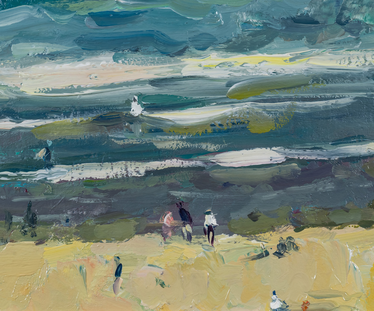 Detail of Rolling Waves, original painting by Andrew Farmer ROI