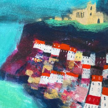 St Mary's from the West, Whitby, original painting by Caroline Bailey RSW