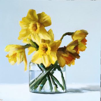 Six Daffs, original painting by Kirsty Whyatt