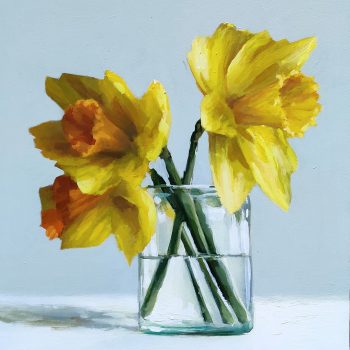 Three Daffs, original painting by Kirsty Whyatt