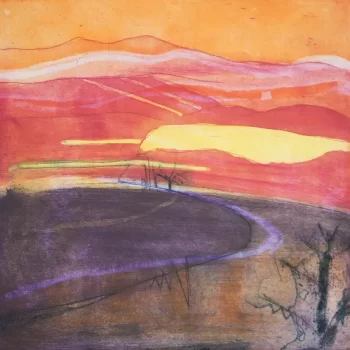 Last Rays, limited edition etching by Louise Davies RE