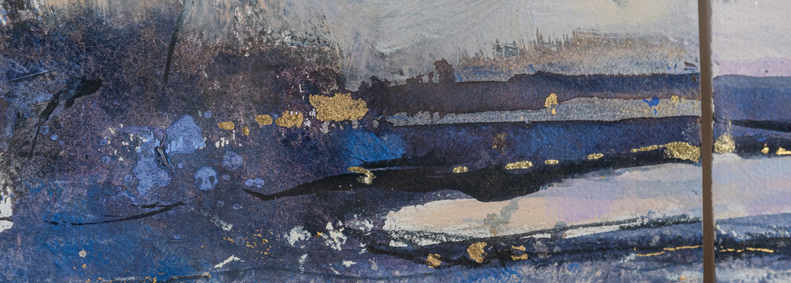 Detail of Sea Light, triptych painting by Pascale Rentsch RSW
