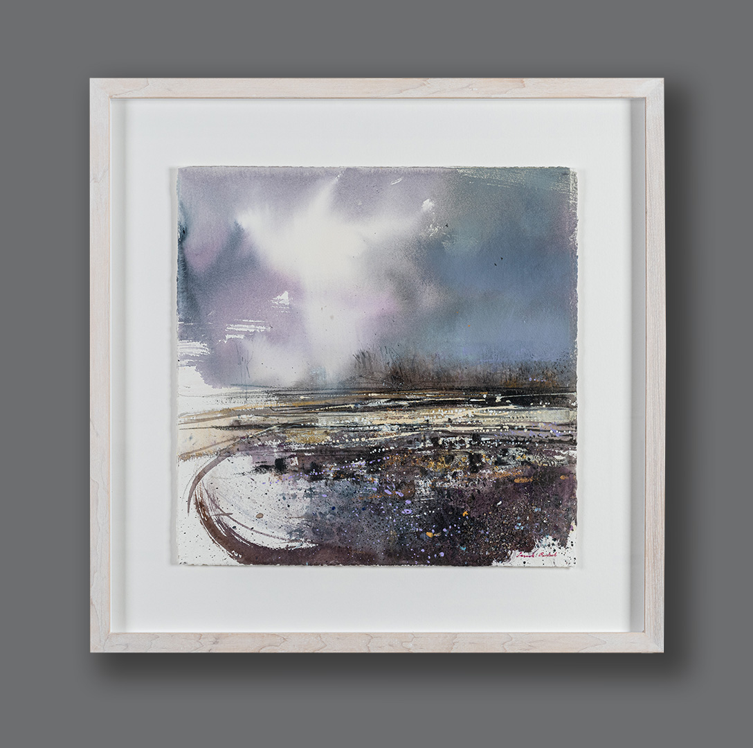 Gold in the Dark I, original painting by Pascale Rentsch RSW, framed