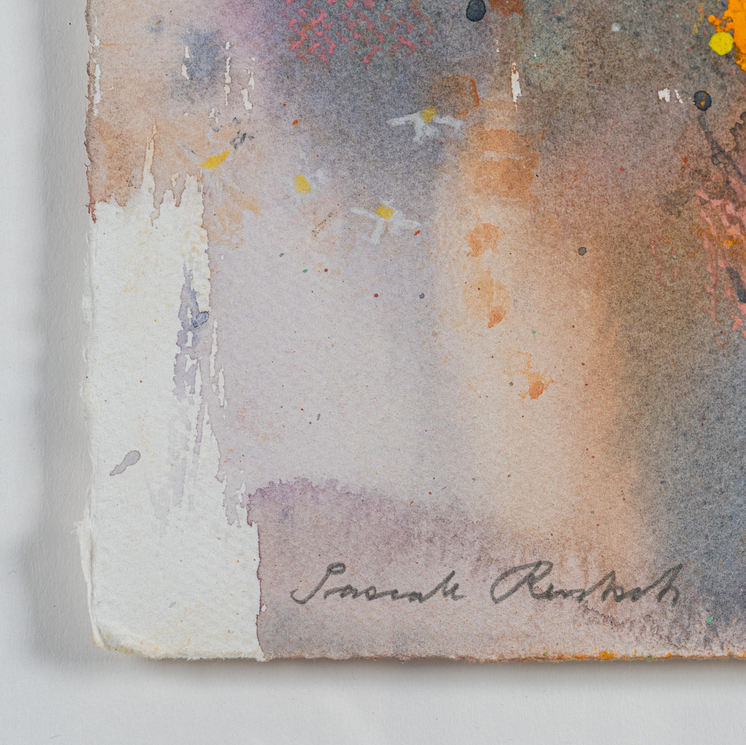 Signed detail of Wildflowers, original painting by Pascal Rentsch RSW