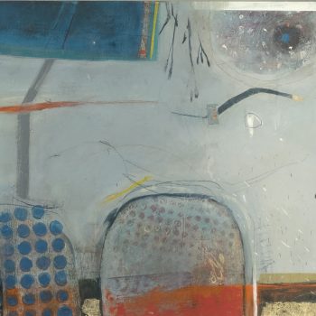 City Walk, original painting in mixed media by Shirley Vauvelle