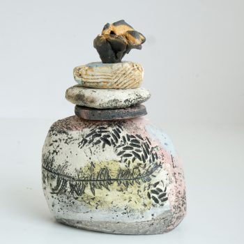 Flower Cairn, original sculpture by Shirley Vauvelle