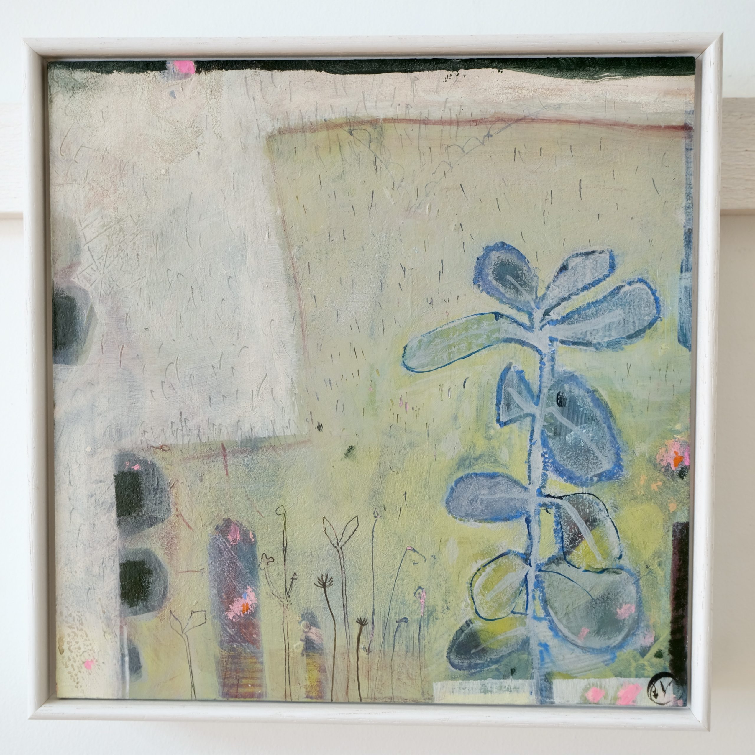 Summer Garden, original painting by Shirley Vauvelle, framed